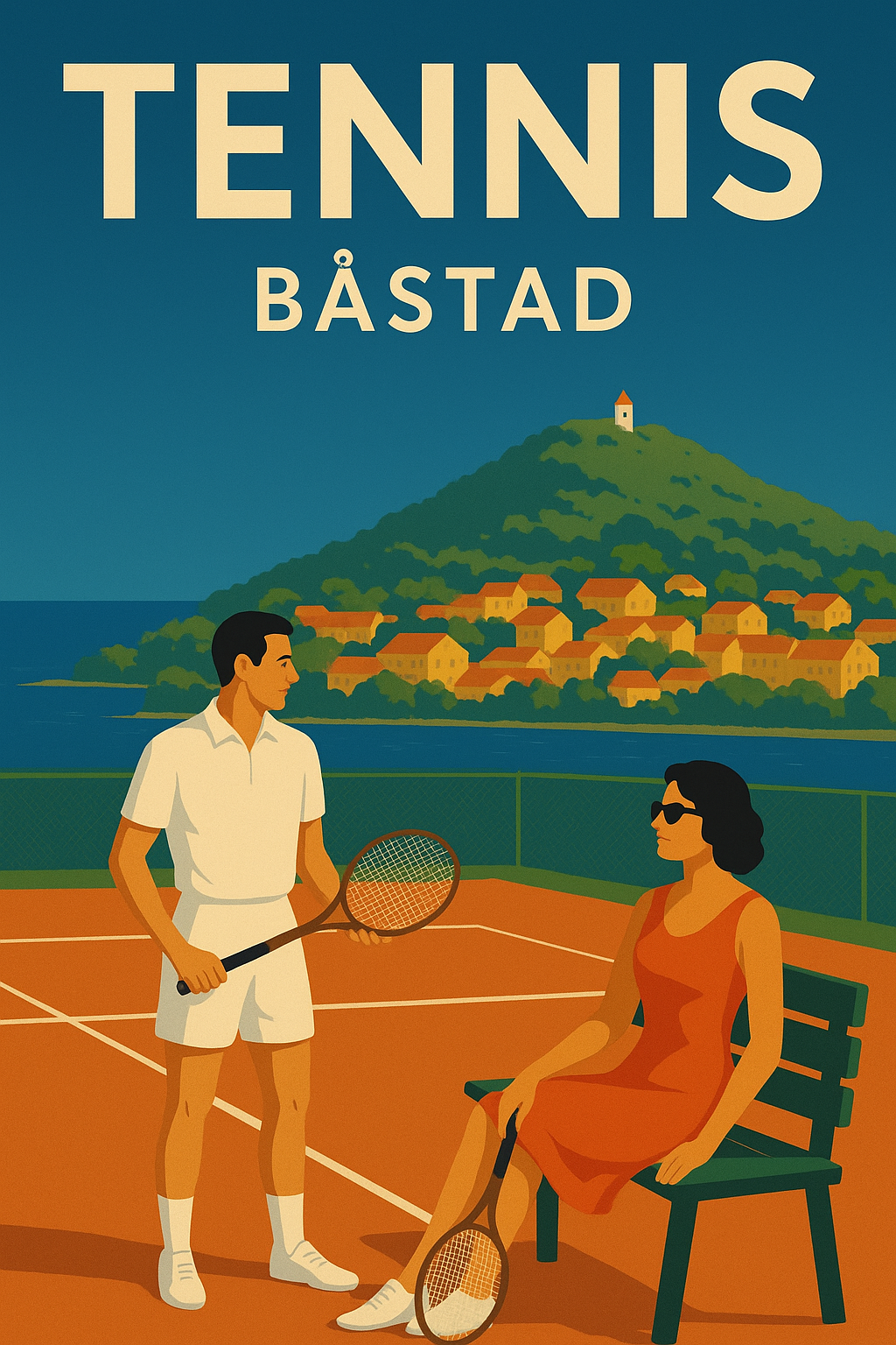Tennis Båstad Poster