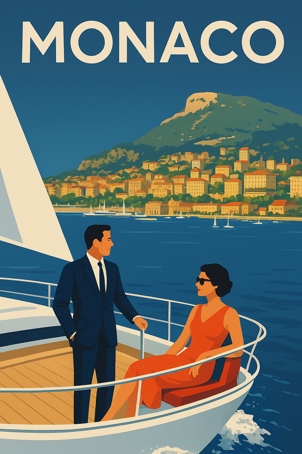 Retro "Monaco" Poster