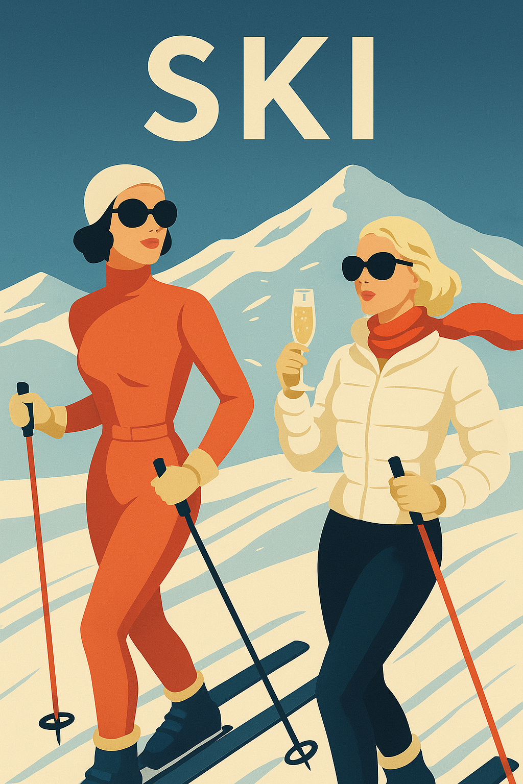 Retro "SKI" poster